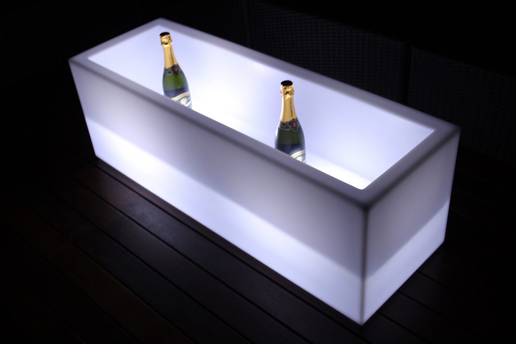 LED Rectangular Ice Bucket