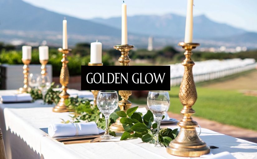Candle Holders Gold: Cape Town Event Styling Guide