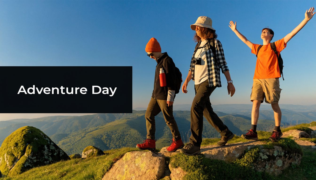 Three people walking on a rocky mountain ridge enjoying their hike during a beautiful sunny day.