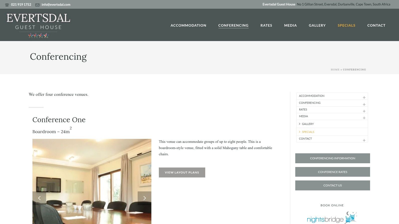 Evertsdal Guest House – Conferencing
